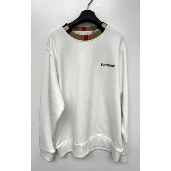 Burberry White Sweatshirt Classic Design - Picture 2 of 8